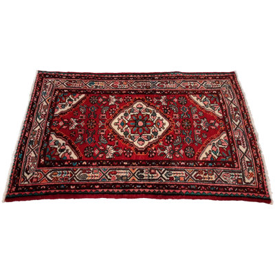Poock Oriental Area Rug in Red