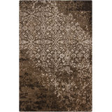 Rupec Brown Abstract Area Rug