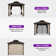 Aluminum Patio Hardtop Bronze Gazebo with Privacy Curtain and Mosquito Netting