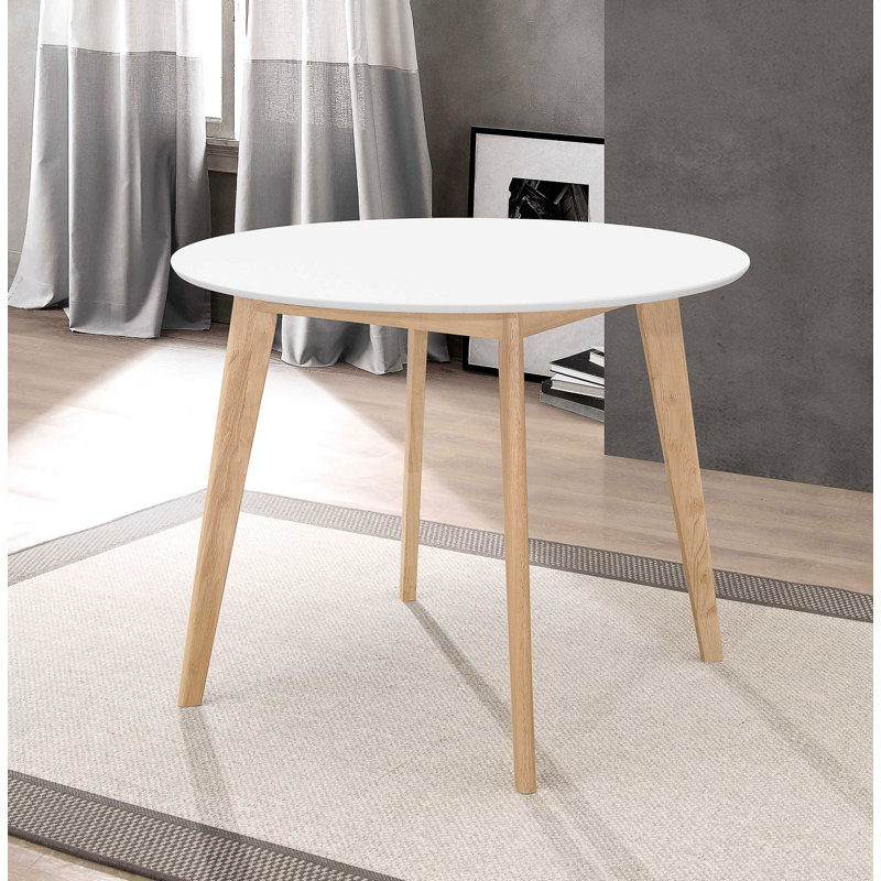 40-inch Round Dining Table, Matte White