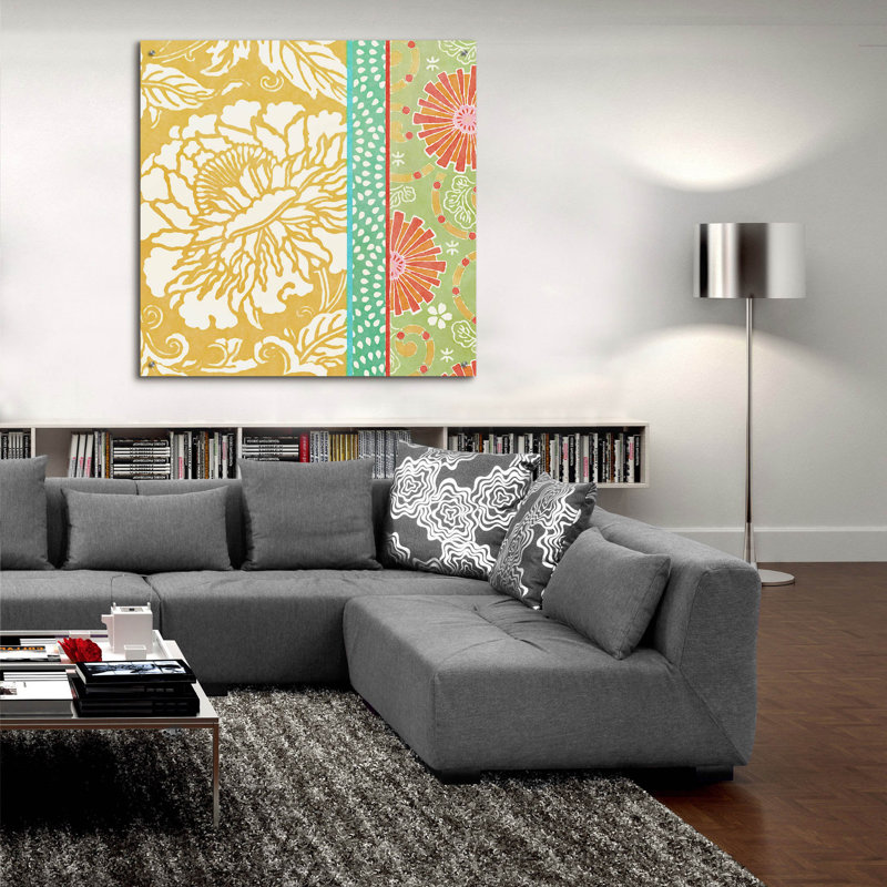  «Luna Garden 2» par Suzanne Nicoll, art mural en verre acrylique, 36 po x 36 po, H 36 po x l 36 po