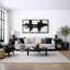 "Bold Black Artwork", salon moderne, impression sur toile encadrée-126055040-126055038