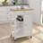 Solid Wood Top Kitchen Cart-1393593424