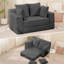 Canapé-lit en velours côtelé 3 en 1 Corduroy, canapé-lit pliant pour enfant - Chaise longue et futon, canapé-lit avec 4 coussins pour le salon, gris-262167409
