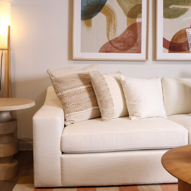 Zafiro Handwoven Wool Pillow, Natural