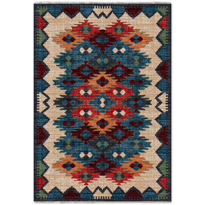 Tapis rectangulaire Zyir avec envers antidérapant