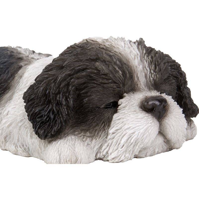 Statue de couchage chiot shih tzu