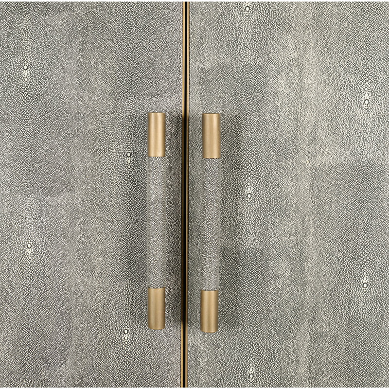 Meera TV-Armoire, Gray/Gold