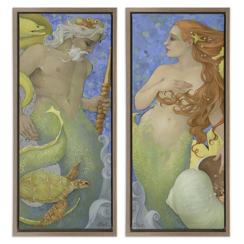 Ensemble de 2 cadres flottants The Gate Keepers, design par Christina P. Wyatt, H 25 po x l 11 po