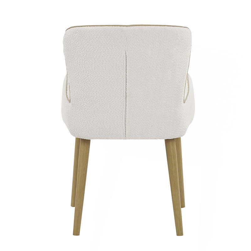Ensemble de 2 chaises d'appoint Beige Boucle & Oak