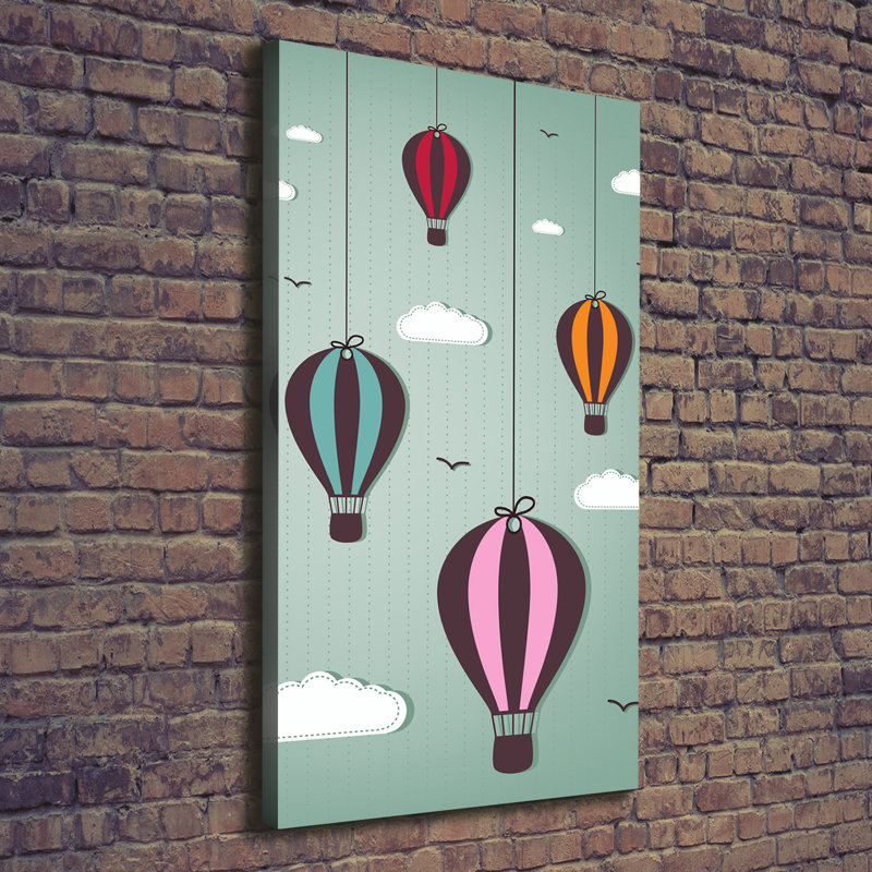 Flying Balloons - Wrapped Canvas Print