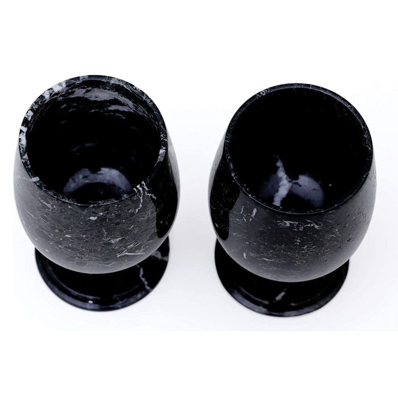 Ensemble de 2 verres à vin Daaniya, Noir