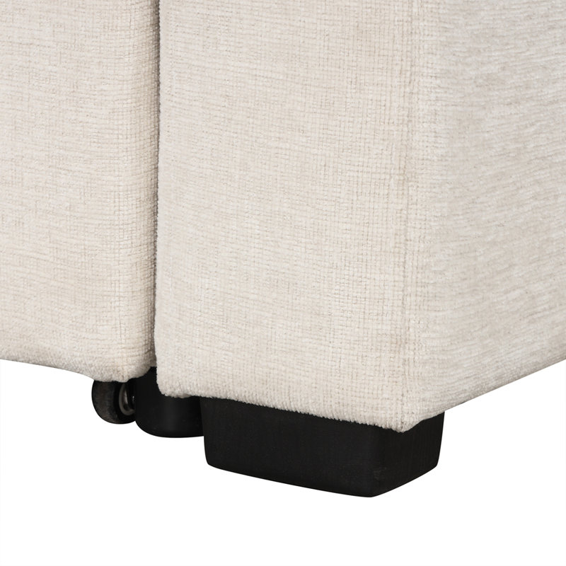 Canapé-lit modulaire convertible 108,7 po Contemporary, Beige, 35" H x 108.7" W x 84.3" D,