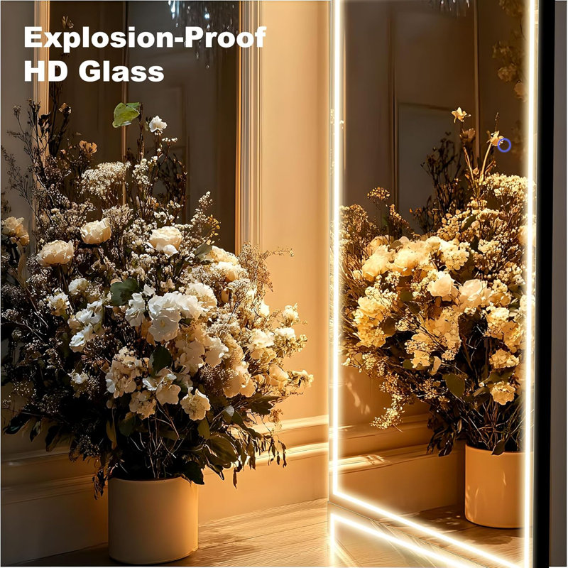 Arched LED Mirror Full Length  With Light, Wall Mounted Full Body For Bedroom/Dressing Room, 3 Color Lighting, 70.5" x 26"
