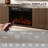 70'' Fluted Electric Fireplace TV Stand With Adjustable Shelves-805376702