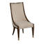 Chaise parsons à oreilles en brun