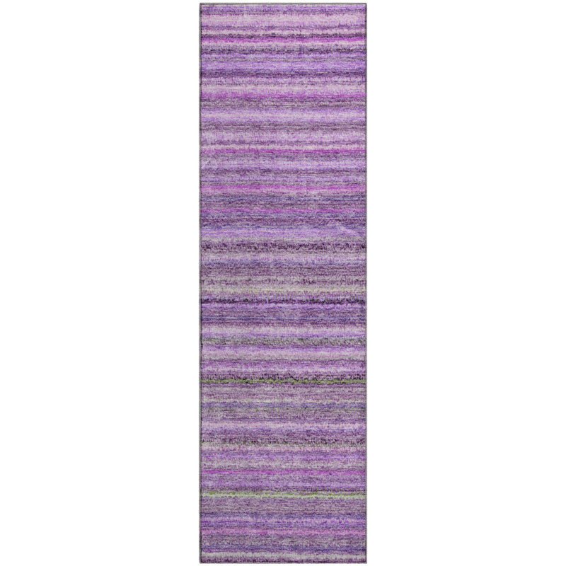 Premium Machine Washable Cerrito AMF598 Purple Runner Rug, Runner 2'3" x 7'6"
