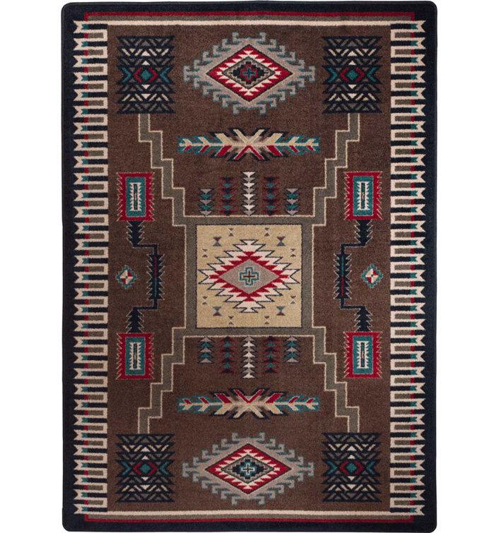 Tapis brun à tissage plat Busselton Southwestern