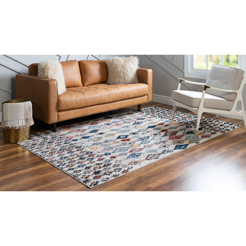 Geometric Indoor Rug, Rectangle 4'1" x 6'1"