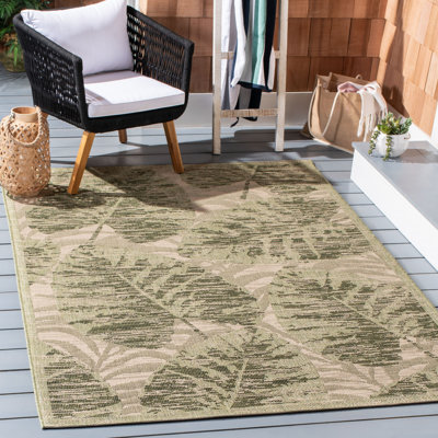 Tapis d'intérieur / extérieur à motif floral Shani Performance