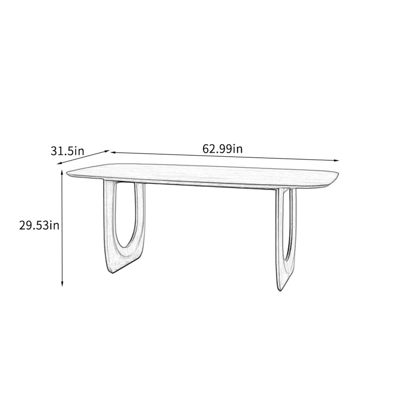 Mid-Century Modern Walnut Dining Table.