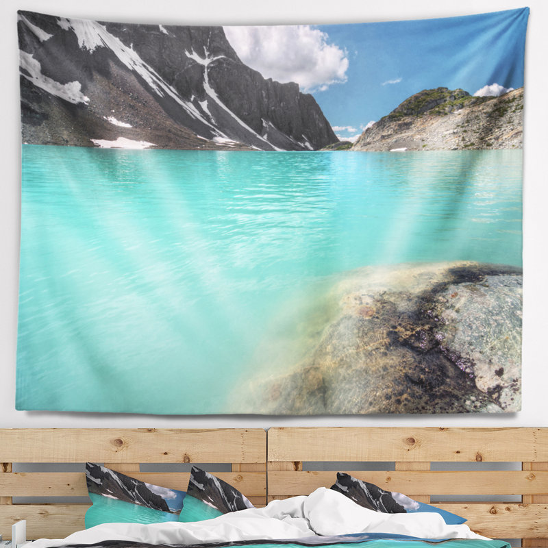Tapisserie en cristal transparent the mountain lake, H 32 po x l 39 po