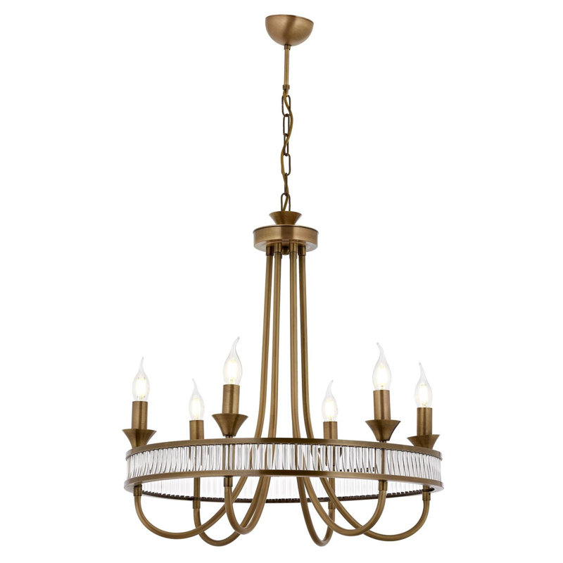 Demps 6 - Light Candle Style Chandelier