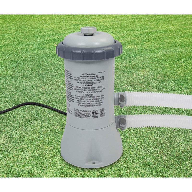 Intex 10ft x 30in Metal Frame Above Ground Swimming Pool Set with Filter Pump, 144" W x 30" H