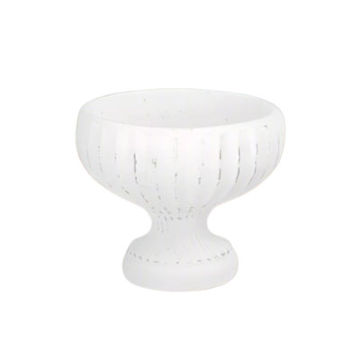 Cement Low Urn Washed Finish White