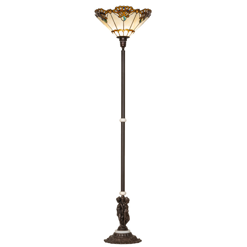 Lampe sur pied 74 "à coquille haute avec bijoux
