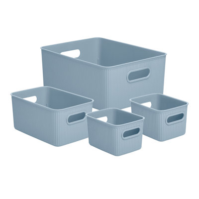 Bacs de rangement décoratifs en plastique (ensemble de 4)