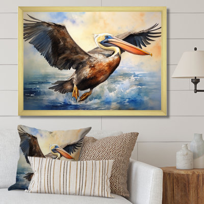 Majestic Pelican Seabird II - Pelican Wall Art