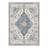 Medallia Vintage Blue / Beige Indoor Floral Area Rug,Machine Washable,with Non-Slip Backing-2041040909
