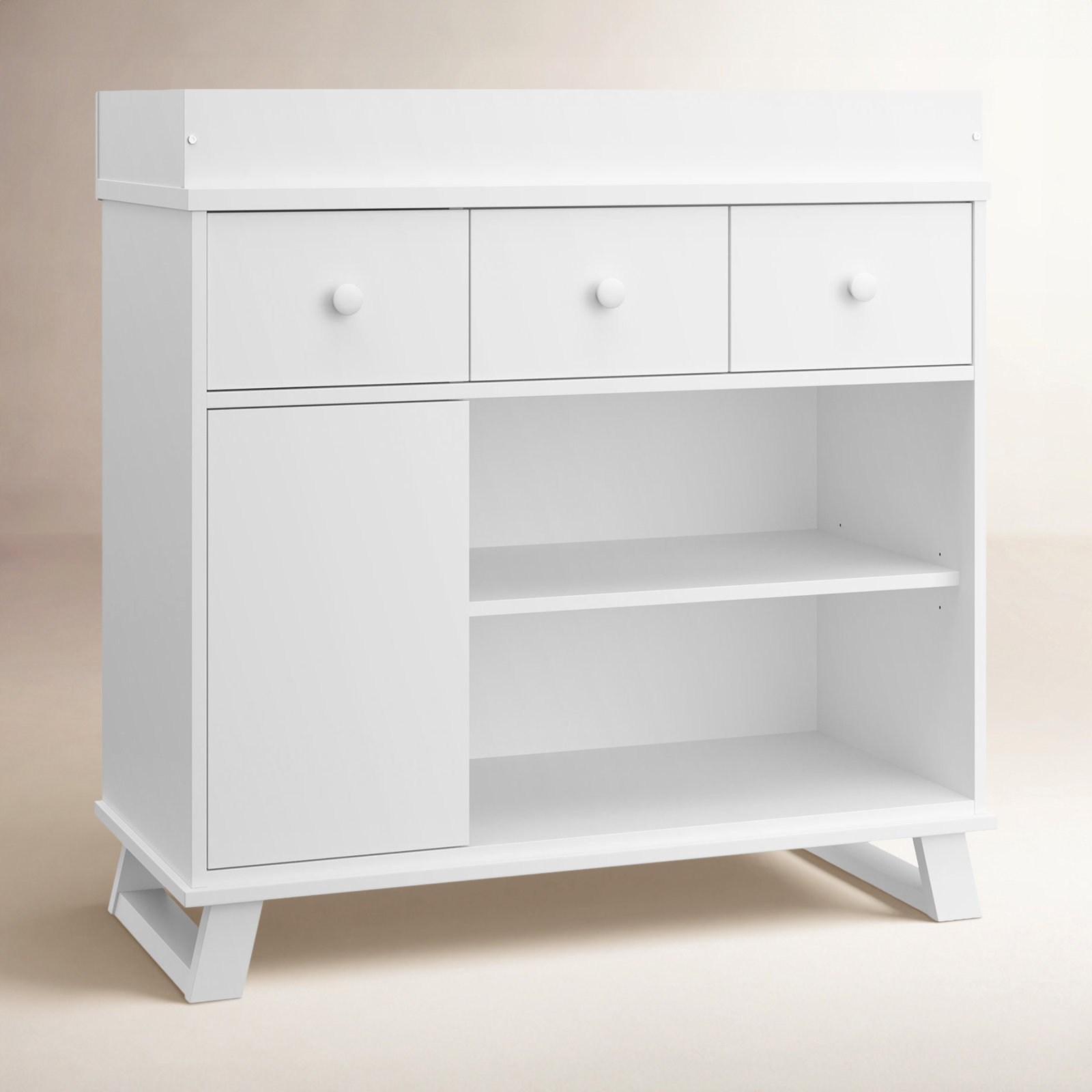 Storkcraft Modern 2-Drawer Changing Table Dresser, White