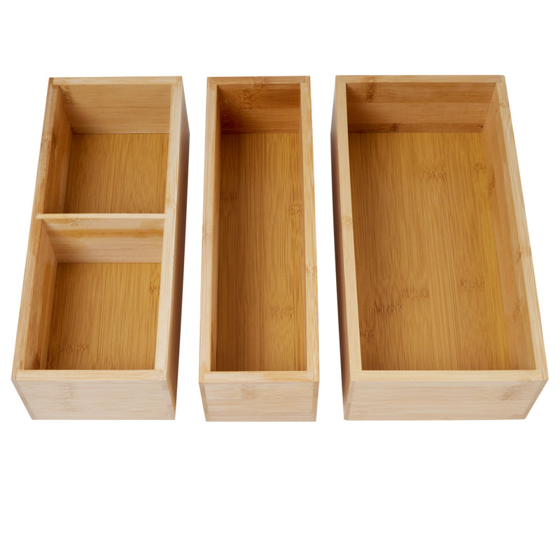 Rebrilliant Bamboo 3 Piece Draw Organizer Set