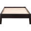 Lit plateforme en cappuccino riche, convenant à différents goûts de chambre à coucher Cappuccino simple avec rails à profil bas-316468377