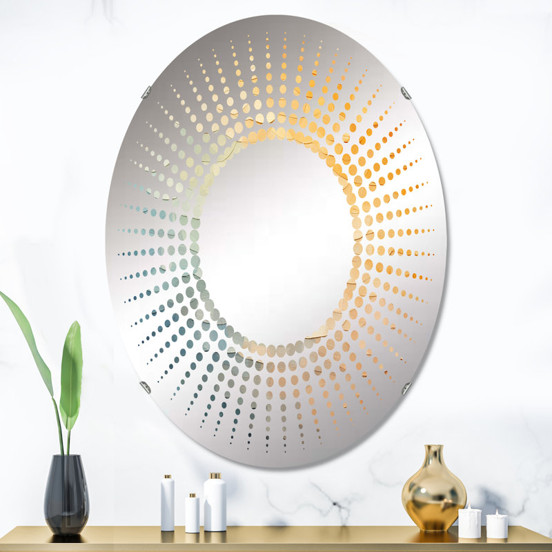 Starburst Decorative Mirror-MIR117134-Oval, 35,4 po x 23,6 po, Rayons de soleil