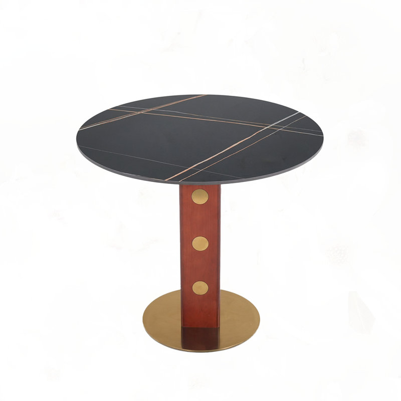 Modern Dining Table, Black, Sintered Stone