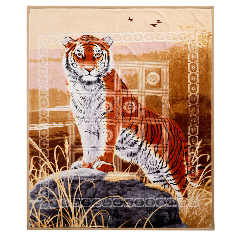 Couverture en peluche Nestl, Grand lit, Orange