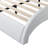 Faux Leather Upholstered Platform Bed Frame With Led Lighting ,Bluetooth Connection To Play Music Control,Backrest Vibration Massage,Curve Design, Wood Slat Support