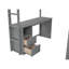 Lit mezzanine multifonctionnel peu encombrant au design moderne en bois massif, idéal pour une vie compacte