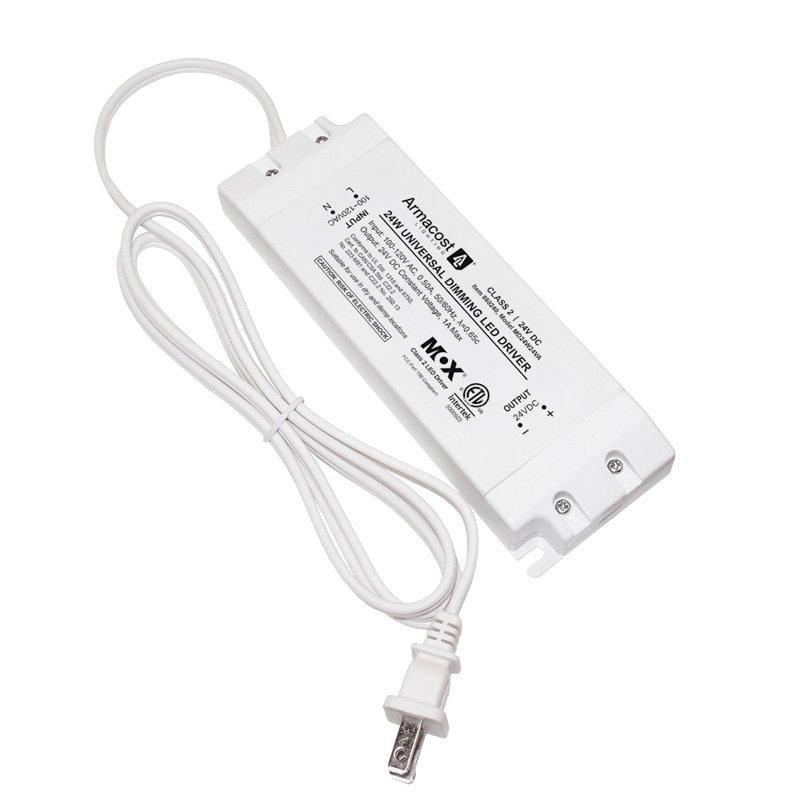 White Universal Dimmable LED Driver with Detachable Cord