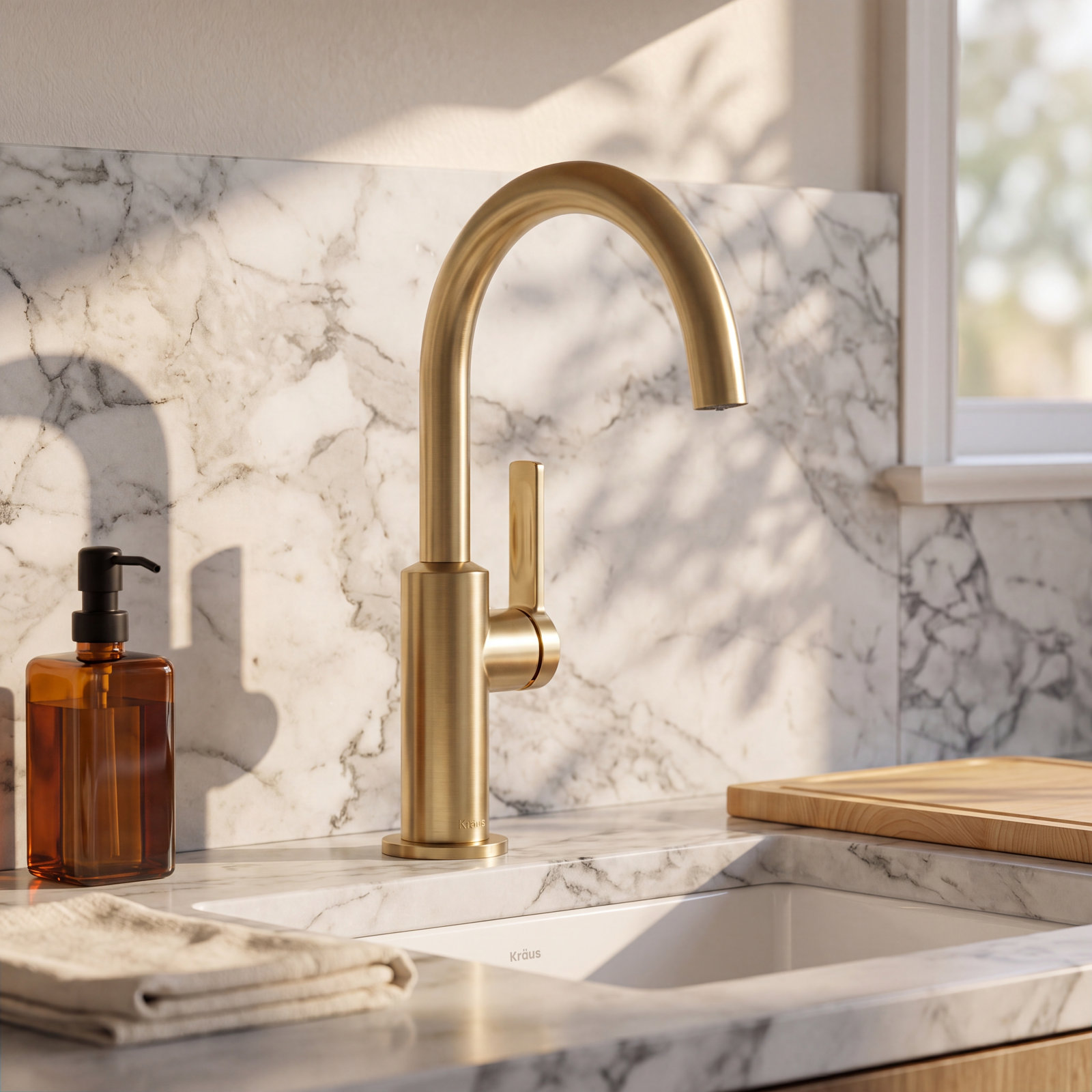 Oletto Bar Faucet, Antique Champagne Bronze