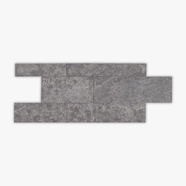 Black Basalt Flamed Brushed 3-Dimensional Basalt Mosaic