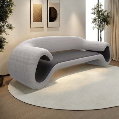 Nordic designer new sofa shaped curve light luxury