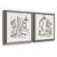 «Pink Opulence I», ensemble de 2 peintures sur toile encadrées-614435854-614435853