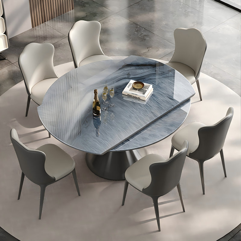 Table de salle à manger en acier inoxydable, H 29,53 po x L 51,18 po x l 31,50 po