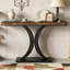 Table de vestibule étroite avec base géométrique-782163906