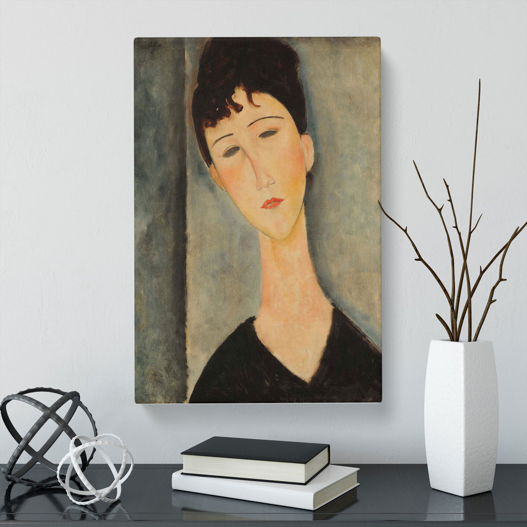 Portrait Of A Woman Vol.4 by Amedeo Modigliani - Wrapped Canvas