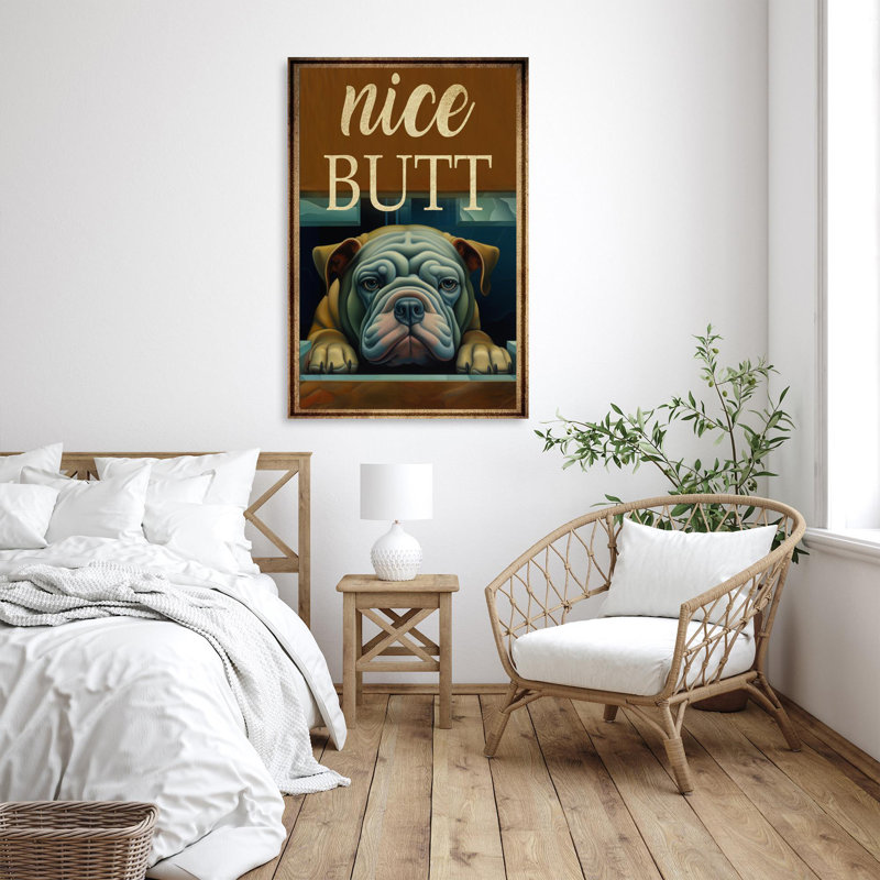Inacio " Bulldog Nice Butt ", 36" H x 24" W x 1.25" D